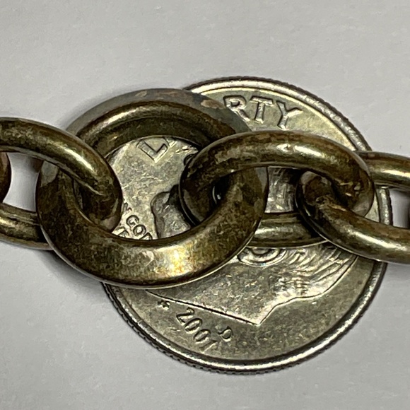 Heavy Sterling Silver Italian Bracelet with 2 Size Links. 7.75 inches long - Picture 5 of 5